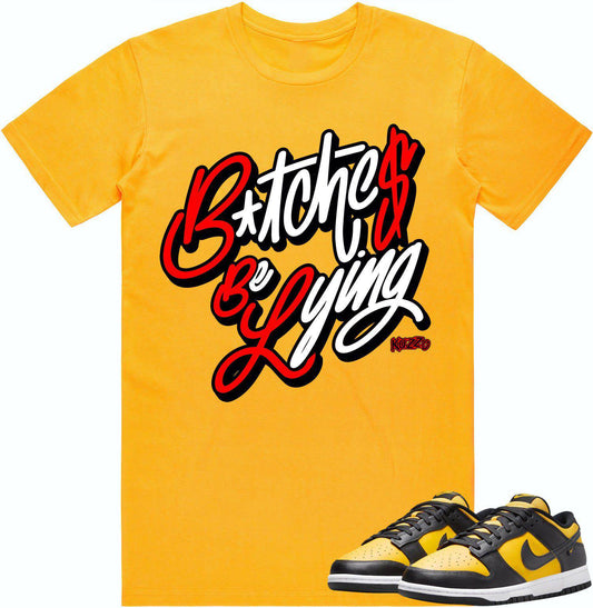 Black University Gold Dunks Shirt - Dunks Sneaker Tees - Red BBL