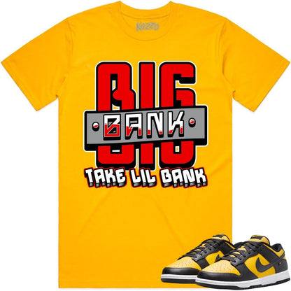 Black University Gold Dunks Shirt - Dunks Sneaker Tees - Red Big Bank
