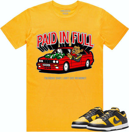 Black University Gold Dunks Shirt - Dunks Sneaker Tees - Red Paid