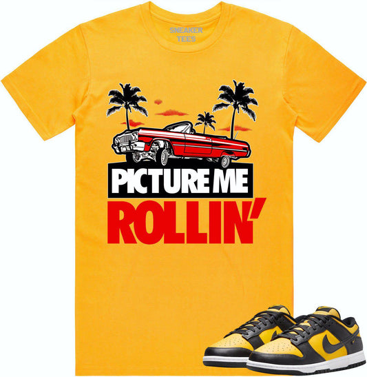 Black University Gold Dunks Shirt - Dunks Sneaker Tees - Red Picture