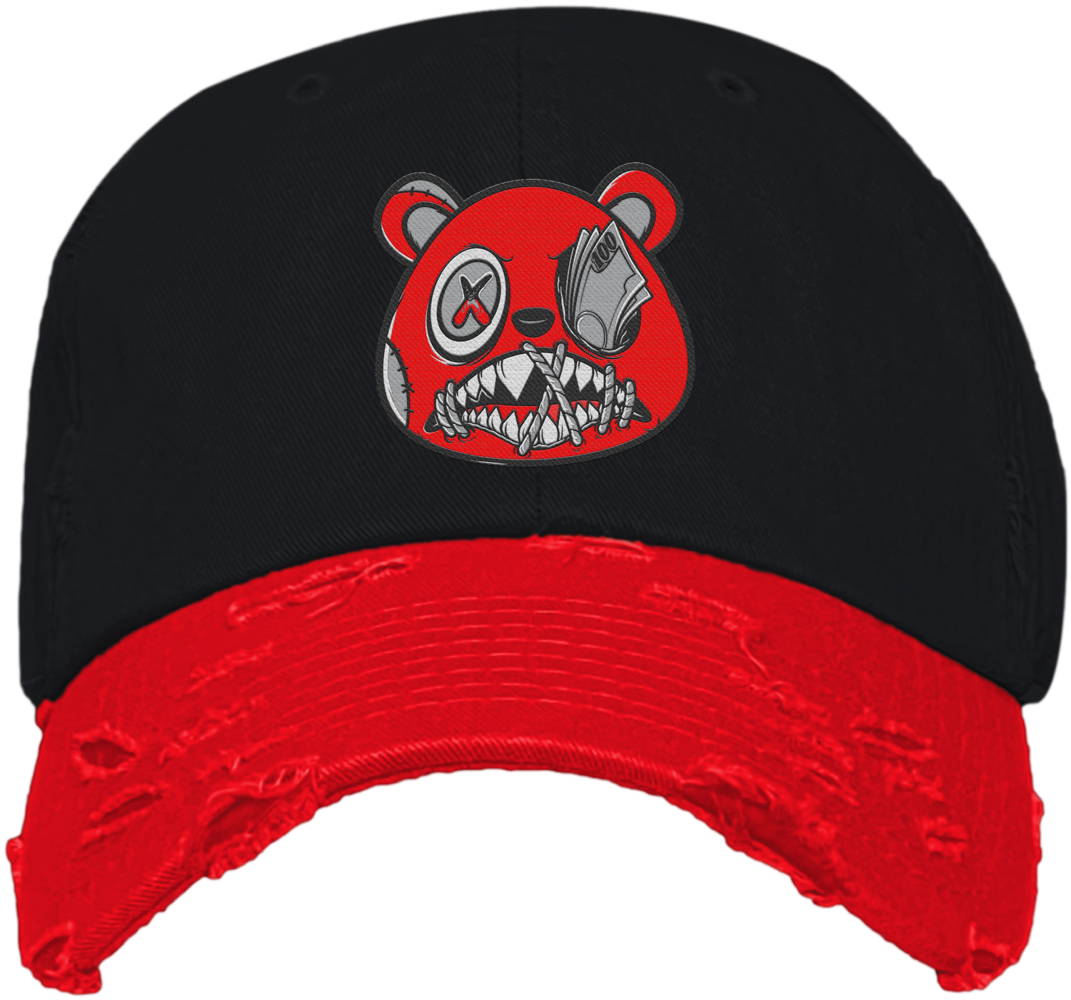Bred 4s Dad Hat - Jordan 4 Bred Reimagined Hats - Red Money Talks