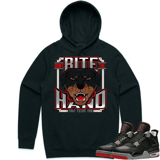 Bred 4s Hoodie - Jordan 4 Bred Reimagined 4s Hoodie - Dont Bite