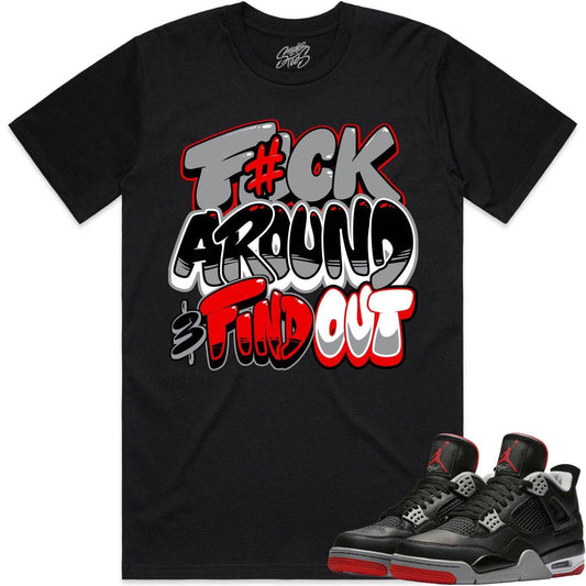 Bred 4s Shirt - Jordan 4 Bred Reimagined 4s Shirts - F#CK