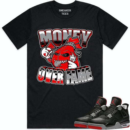 Bred 4s Shirt - Jordan 4 Bred Reimagined 4s Shirts - Money Fame
