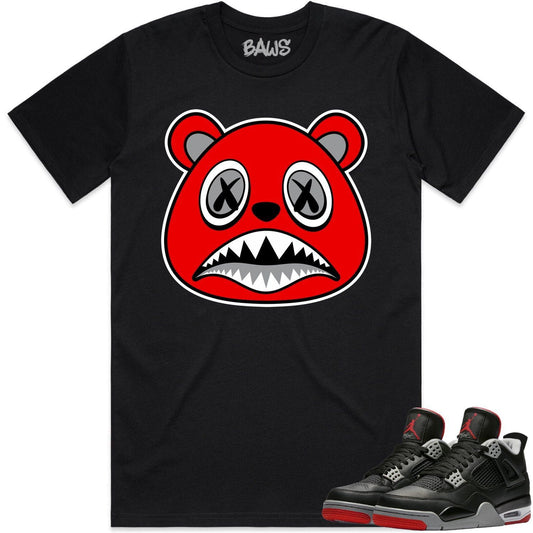 Bred 4s Shirt - Jordan 4 Reimagined Bred Shirts - Angry Baws