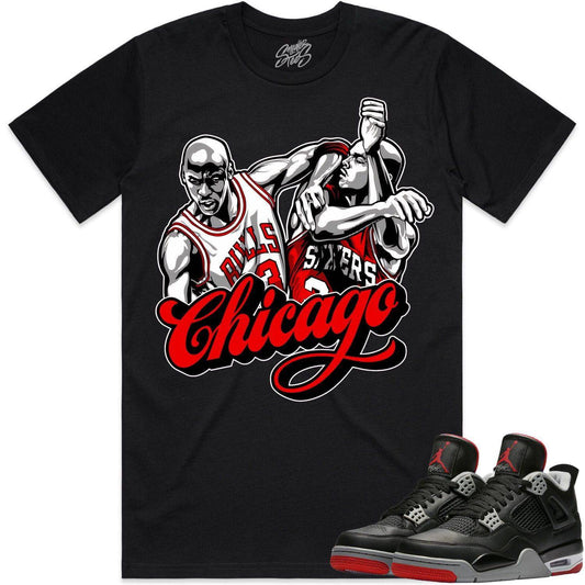 Bred 4s Shirt - Jordan 4 Reimagined Bred Shirts - Chicago