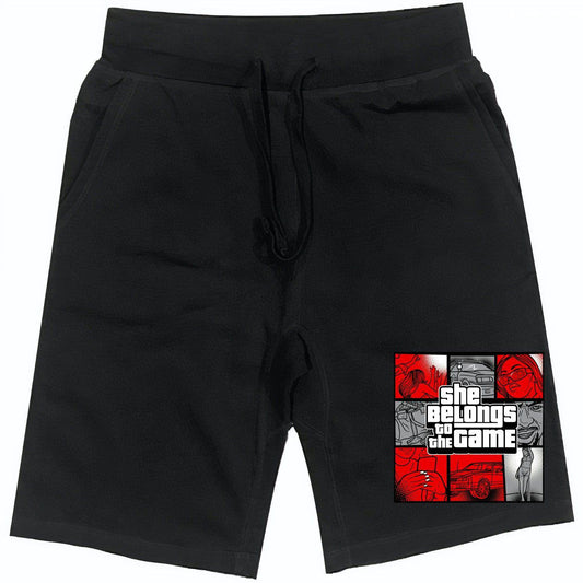 Bred 4s Shorts - Jordan Retro 4 Bred Reimagined Shorts - Game