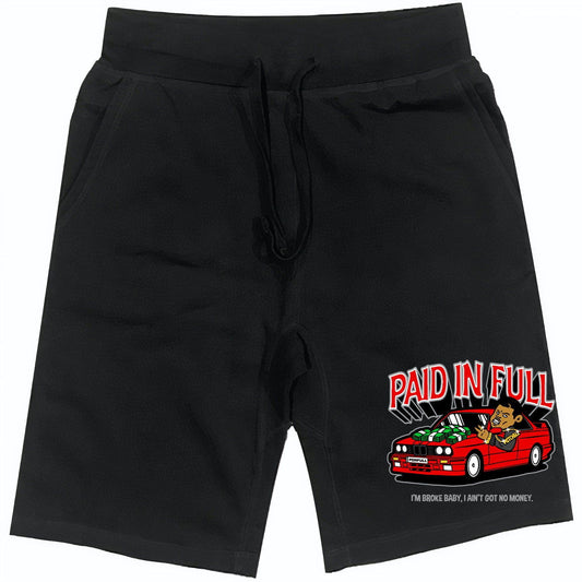 Bred 4s Shorts - Jordan Retro 4 Bred Reimagined Shorts - Red Paid