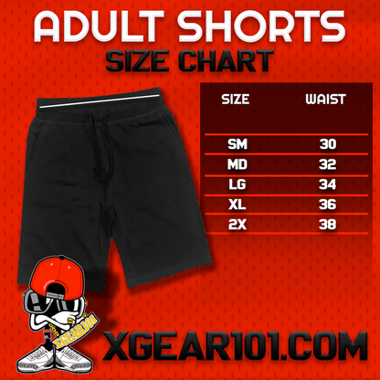 Bred 4s Shorts - Jordan Retro 4 Bred Reimagined Shorts - Stay Hungry