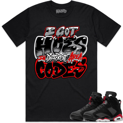 Bred 6s Shirt to Match - Jordan 6 Sneaker Tees - Area Codes