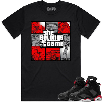 Bred 6s Shirt to Match - Jordan 6 Sneaker Tees - Belong Game