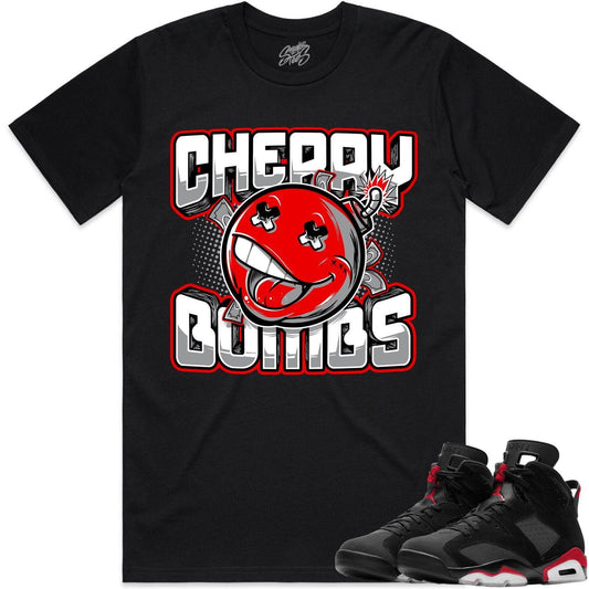 Bred 6s Shirt to Match - Jordan 6 Sneaker Tees - Cherry Bombs