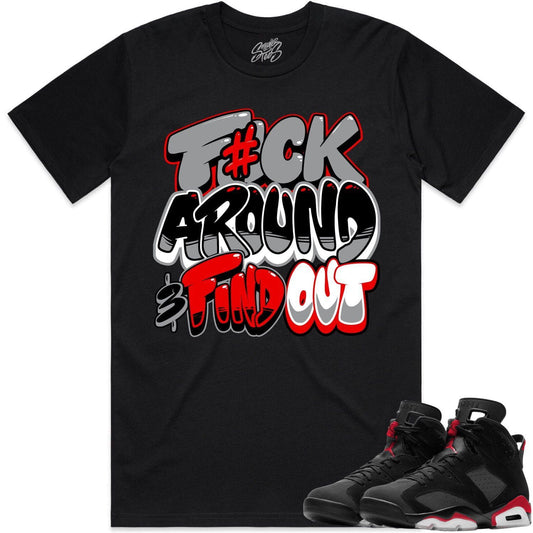 Bred 6s Shirt to Match - Jordan 6 Sneaker Tees - F#ck