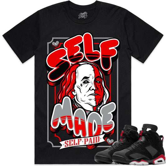 Bred 6s Shirt to Match - Jordan 6 Sneaker Tees - Self Made