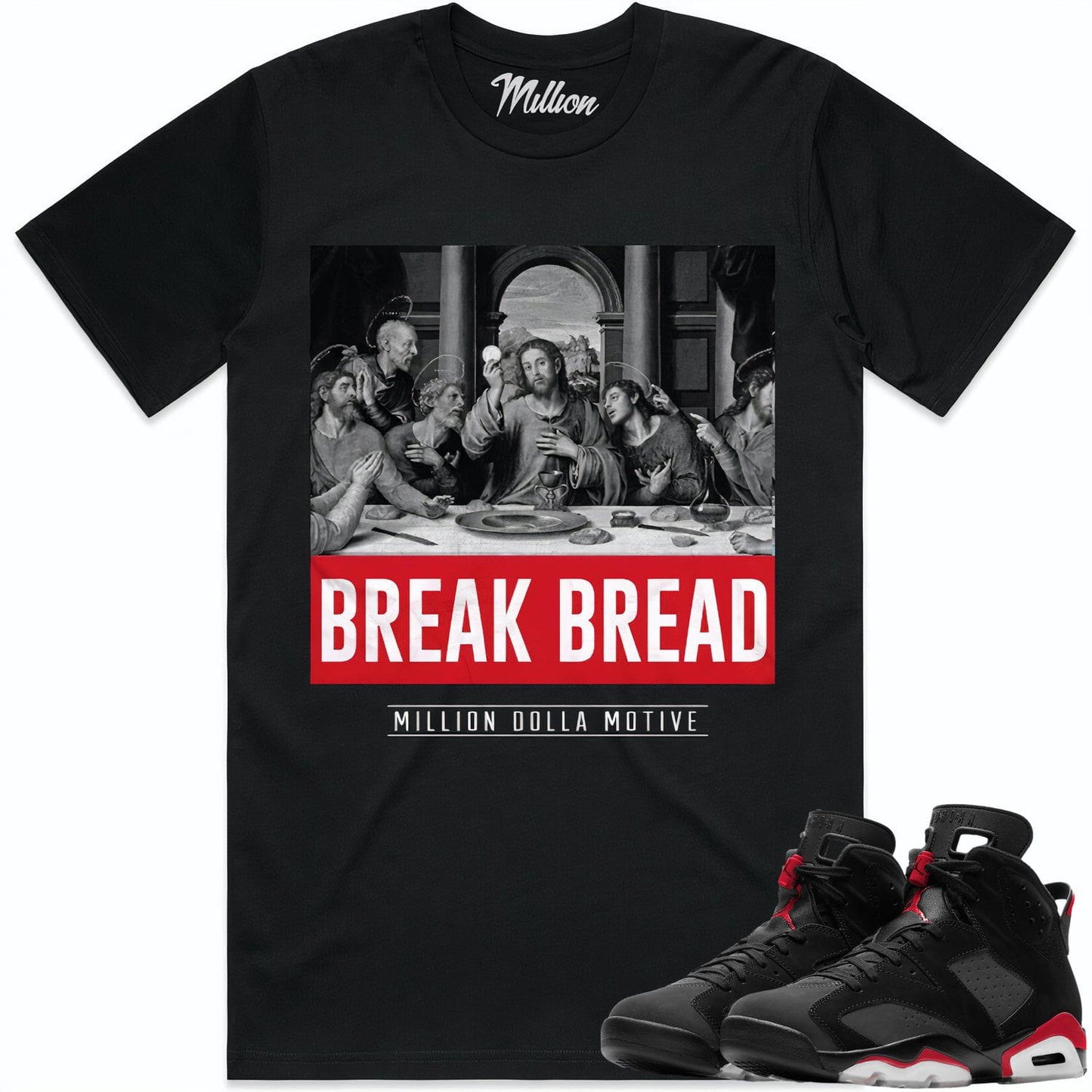 Bred 6s Sneaker Tees - Shirt to Match - Jordan 6 Bred