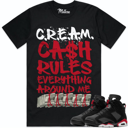 Bred 6s Sneaker Tees - Shirt to Match - Jordan 6 Bred - Cream