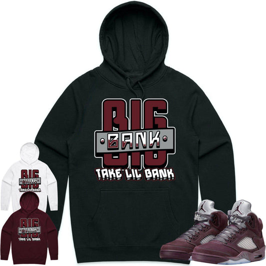 Burgundy 5s Hoodie - Jordan Retro 5 Burgundy Hoodie - Big Bank