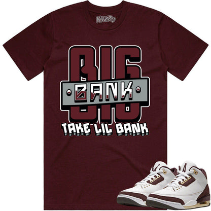 Burgundy 5s Shirt - Jordan Retro 5 Burgundy Shirts - Burgundy Big Bank