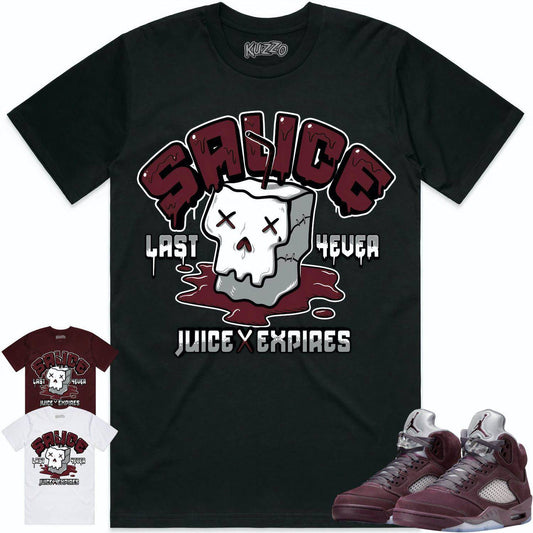 Burgundy 5s Shirt - Jordan Retro 5 Burgundy Shirts - Burgundy Sauce