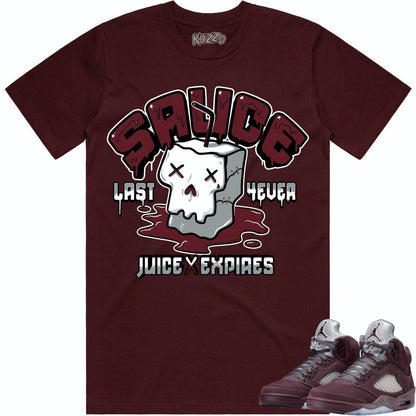 Burgundy 5s Shirt - Jordan Retro 5 Burgundy Shirts - Burgundy Sauce