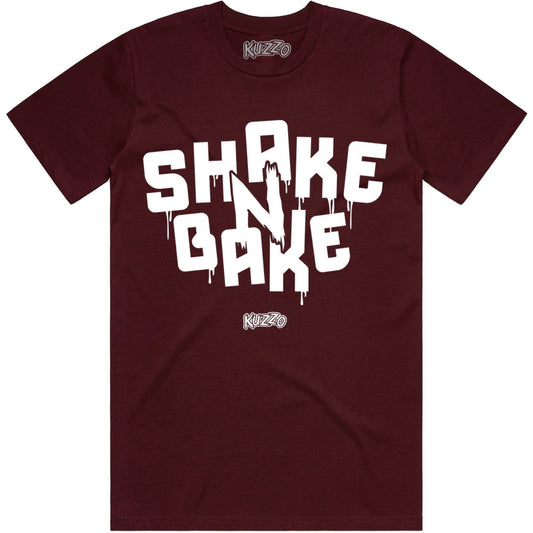 Burgundy 5s Shirt - Jordan Retro 5 Burgundy Sneaker Tees - Shake Bake