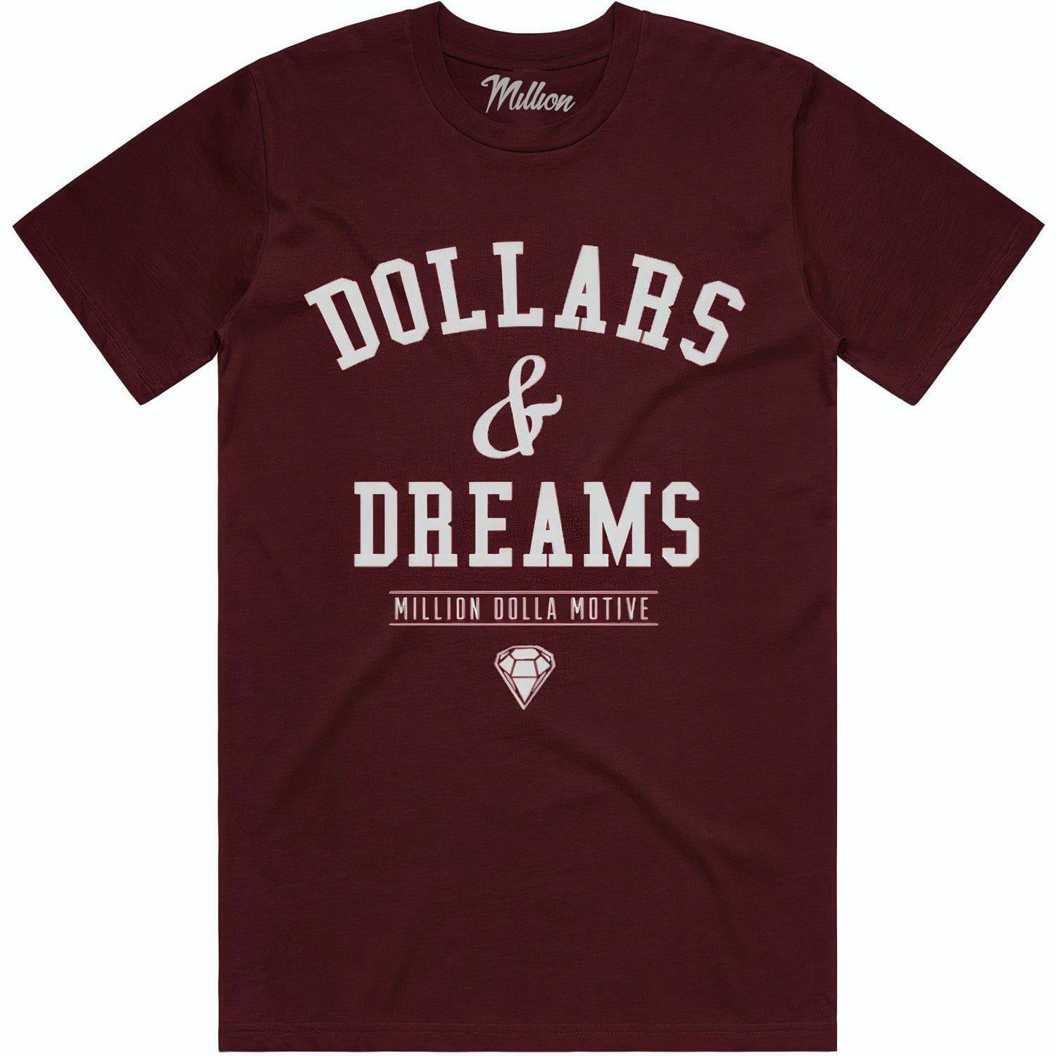 Burgundy 5s Shirt to Match - Jordan Retro 5 Sneaker Tees - Dollars