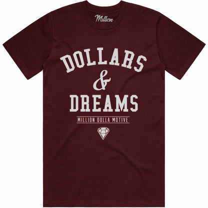 Burgundy 5s Shirt to Match - Jordan Retro 5 Sneaker Tees - Dollars