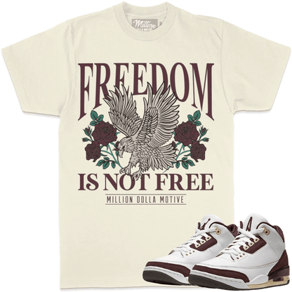 Burgundy Crush 3s Shirt - Jordan 3 A Ma Maniere - Freedom