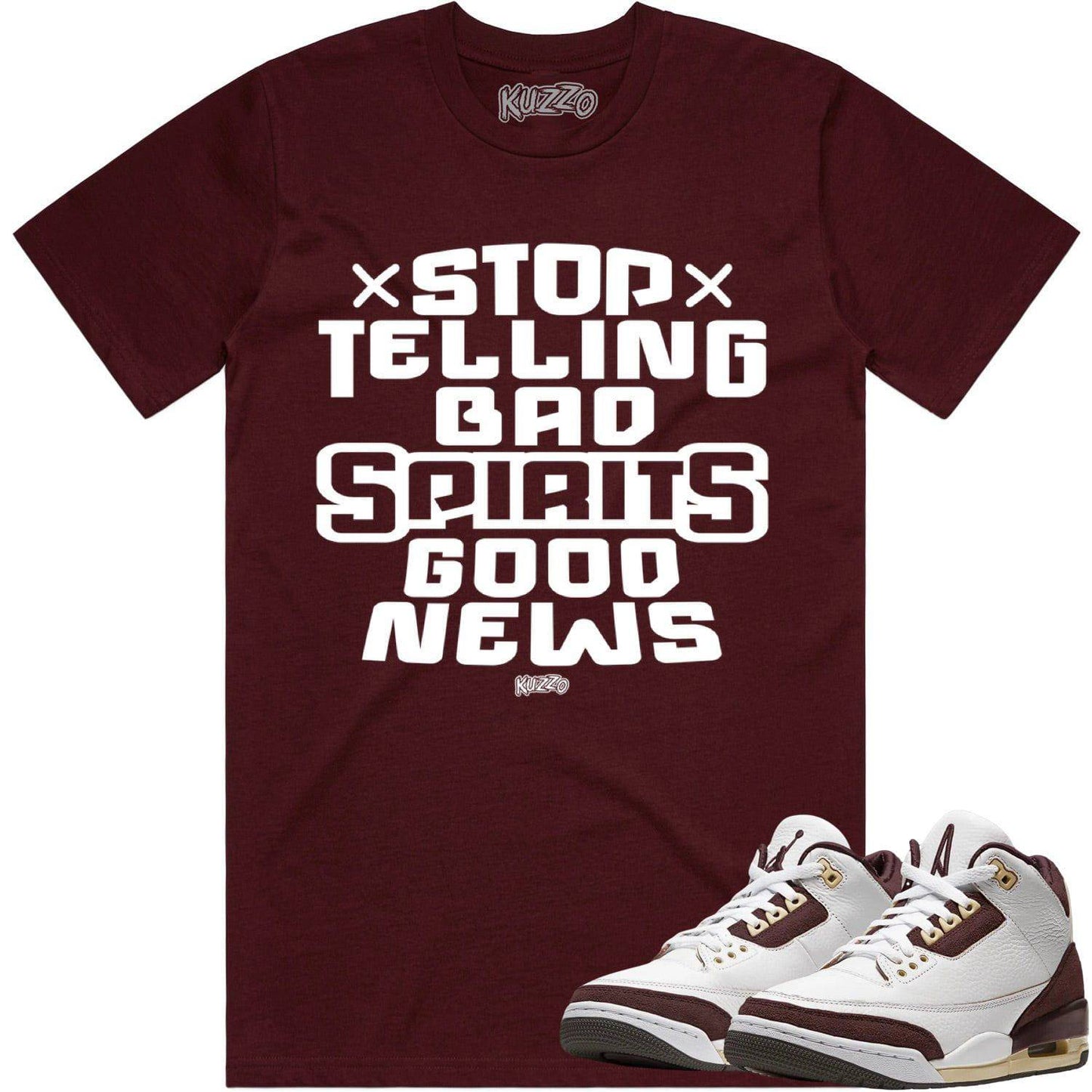 Burgundy Crush 3s Shirts - Jordan Retro 3 Sneaker Tees - Spirits