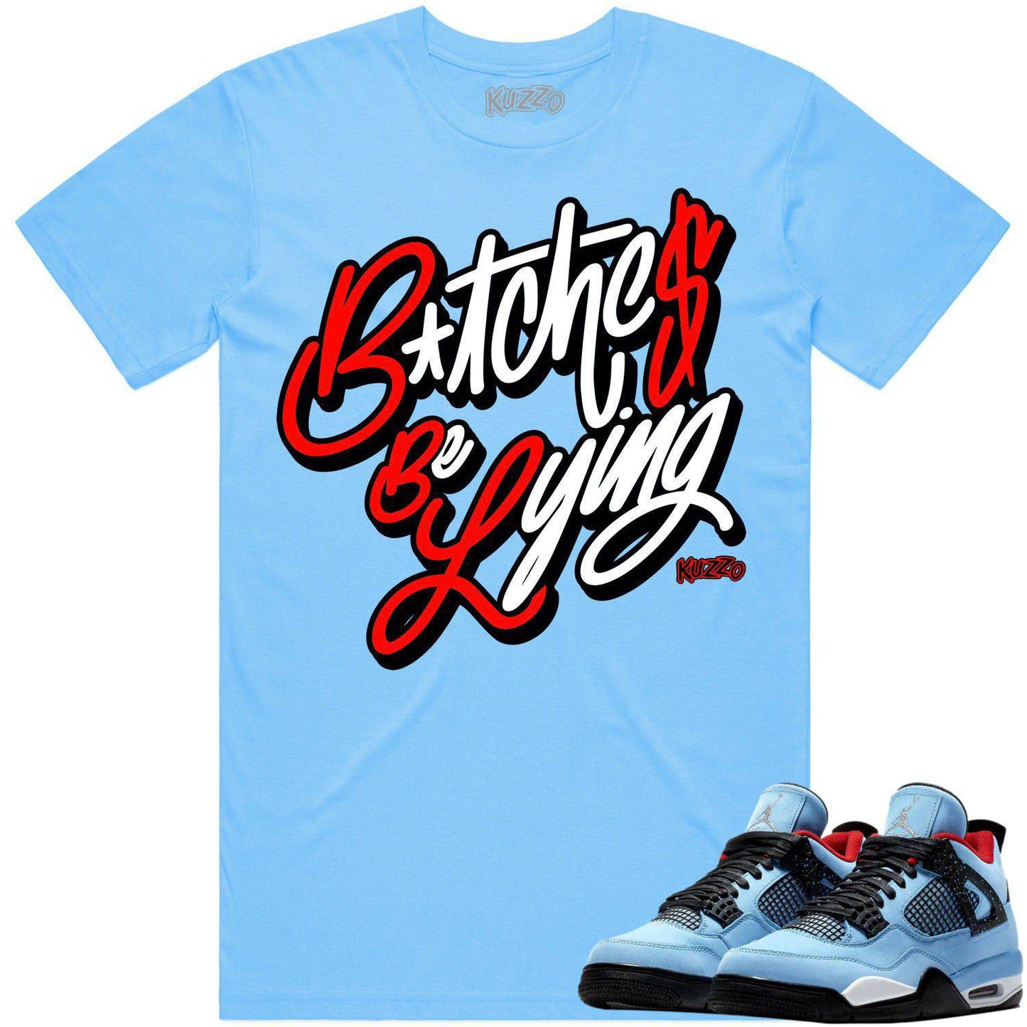 Cactus Jack 4s Shirt - Jordan 4 Travis Scott Shirt - Red BBL