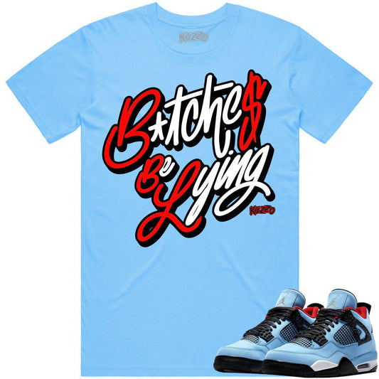 Cactus Jack 4s Shirt - Jordan 4 Travis Scott Shirt - Red BBL