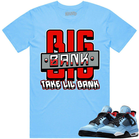 Cactus Jack 4s Shirt - Jordan 4 Travis Scott Shirt - Red Big Bank