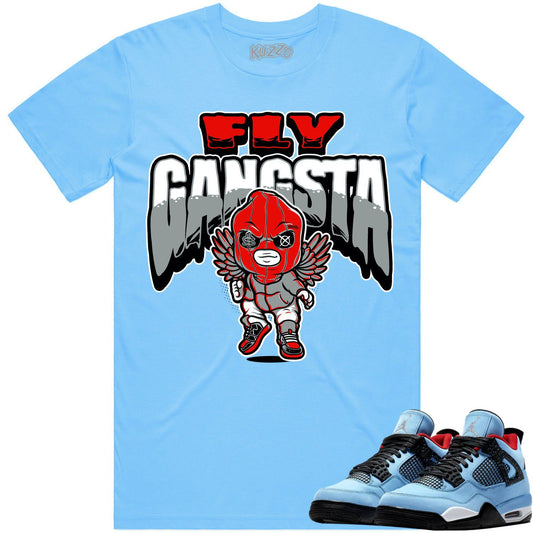 Cactus Jack 4s Shirt - Jordan 4 Travis Scott Shirt - Red Fly Gangsta