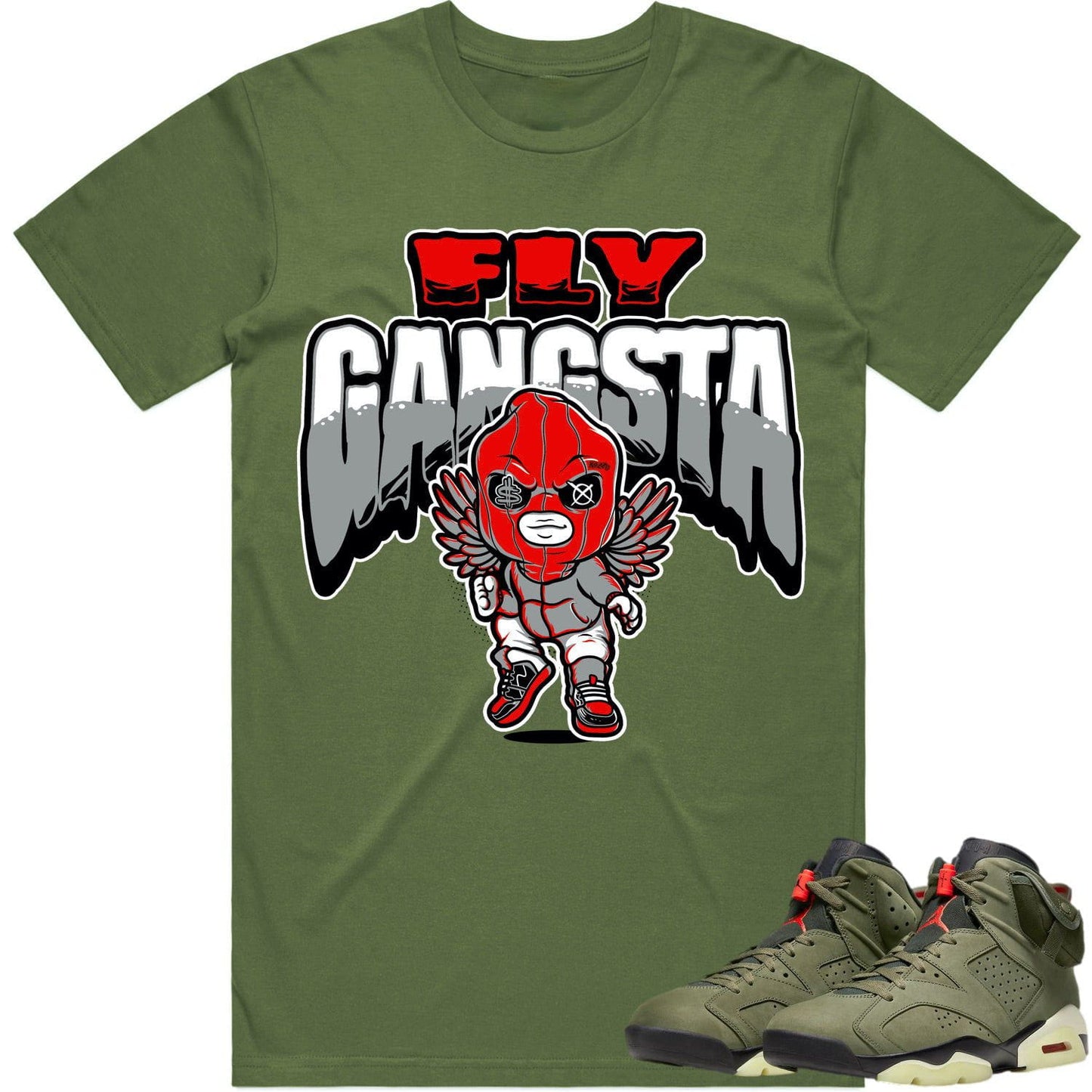 Cactus Jack 6s Shirt - Jordan 6 Travis Scott Shirts - Red Fly Gangsta