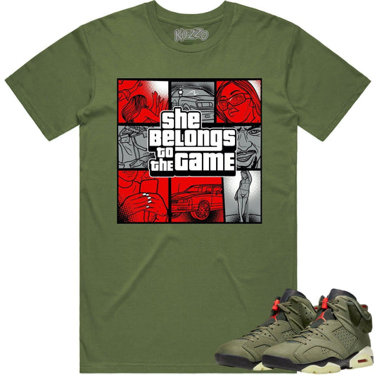 Cactus Jack 6s Shirt - Jordan 6 Travis Scott Shirts - Red Game