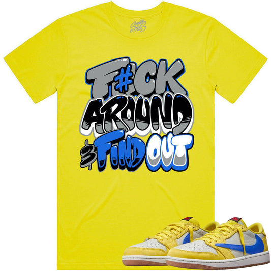 Canary 1s Shirt - Jordan 1 Low Sneaker Tees - F#ck