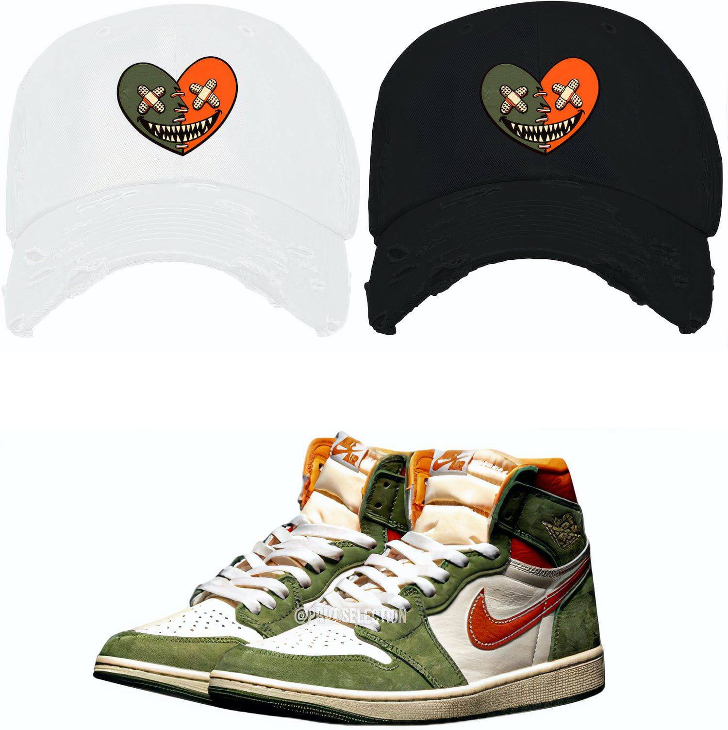 Celadon 1s Hats - Jordan Retro 1 Celadon 1s Hats - Heart Baws