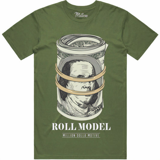 Celadon 1s Shirt - Craft Olive 4s Shirt - MVP Sky J - Roll Model