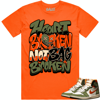 Celadon 1s Shirt - Jordan Retro 1 Celadon 1s Shirts - Heart Broken