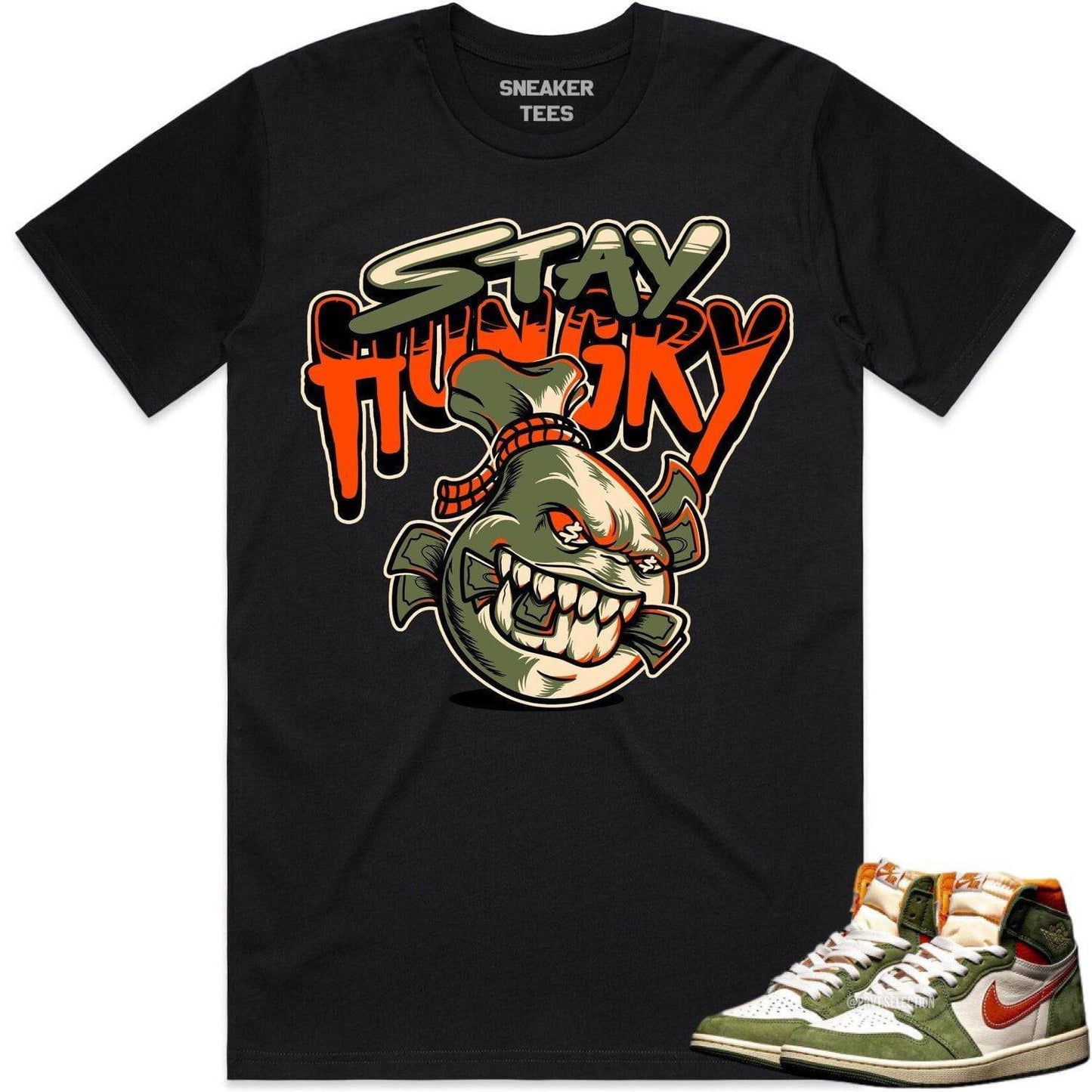 Celadon 1s Shirt - Jordan Retro 1 Celadon Shirts - Celadon Stay Hungry