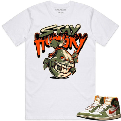 Celadon 1s Shirt - Jordan Retro 1 Celadon Shirts - Celadon Stay Hungry