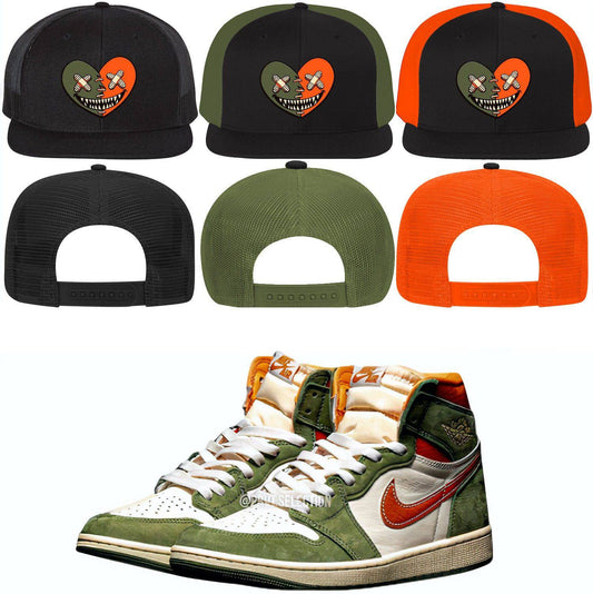 Celadon 1s Snapback Hats - Jordan 1 Celadon Trucker Snapbacks - Baws