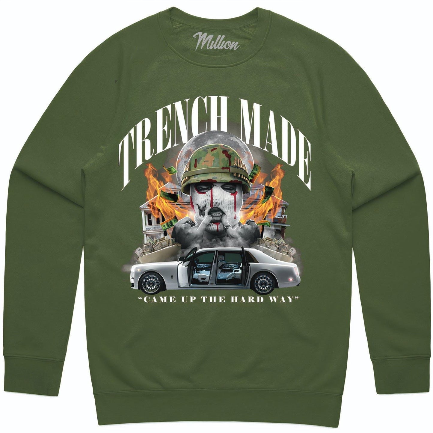 Celadon 1s Sweater - Craft Olive 4s Crewneck - MVP Sky J - Trench