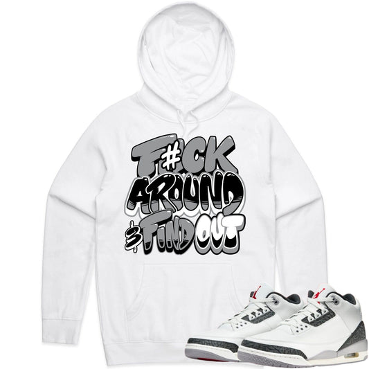 Cement Grey 3s Hoodie to Match - Oreo F#ck