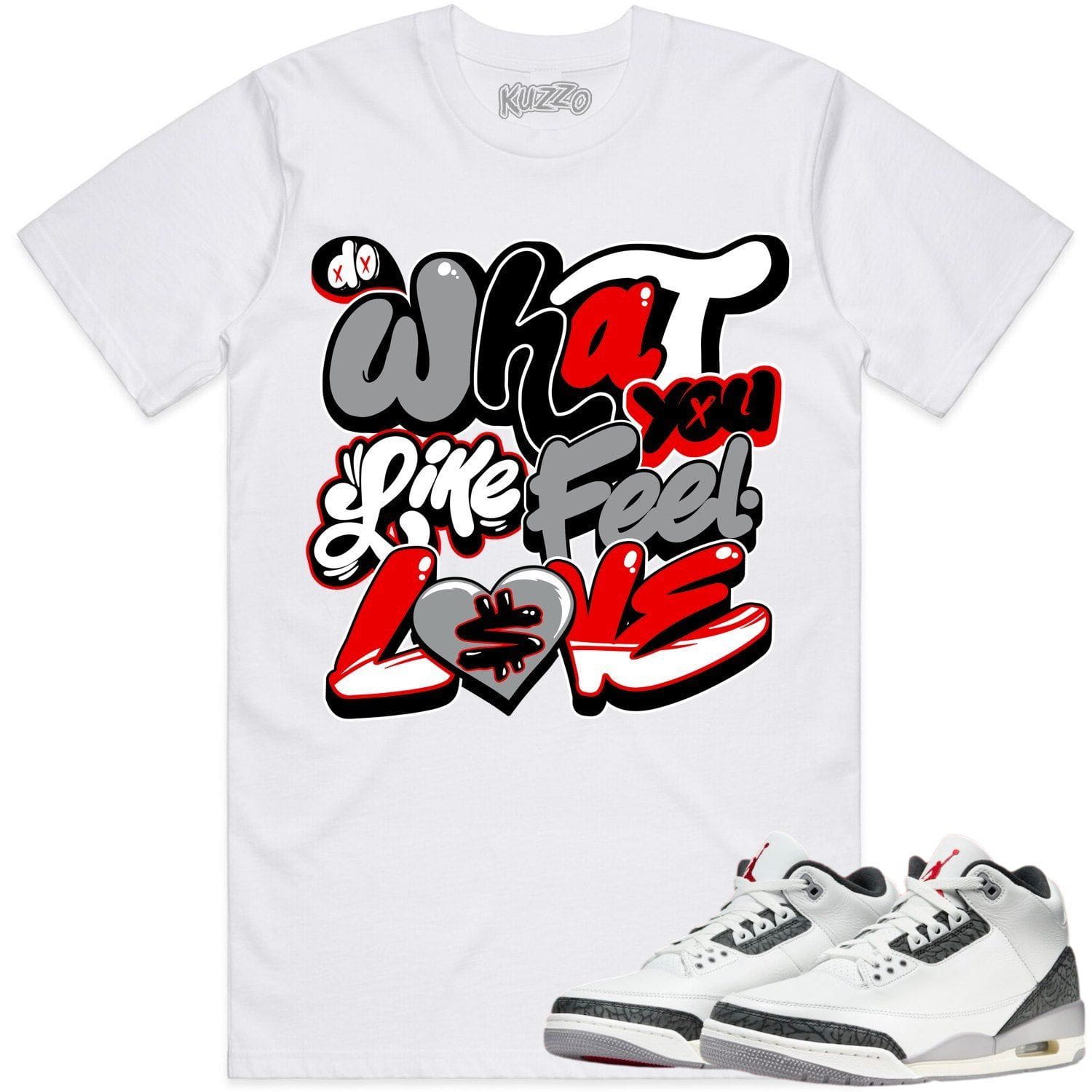 Cement Grey 3s Sneaker Tees - Shirt to Match - Do Love