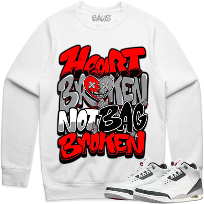 Cement Grey 3s Sweater - Crewnecks to Match - Heart Broken