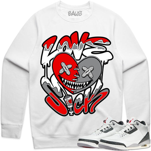 Cement Grey 3s Sweater - Crewnecks to Match - Love Sick