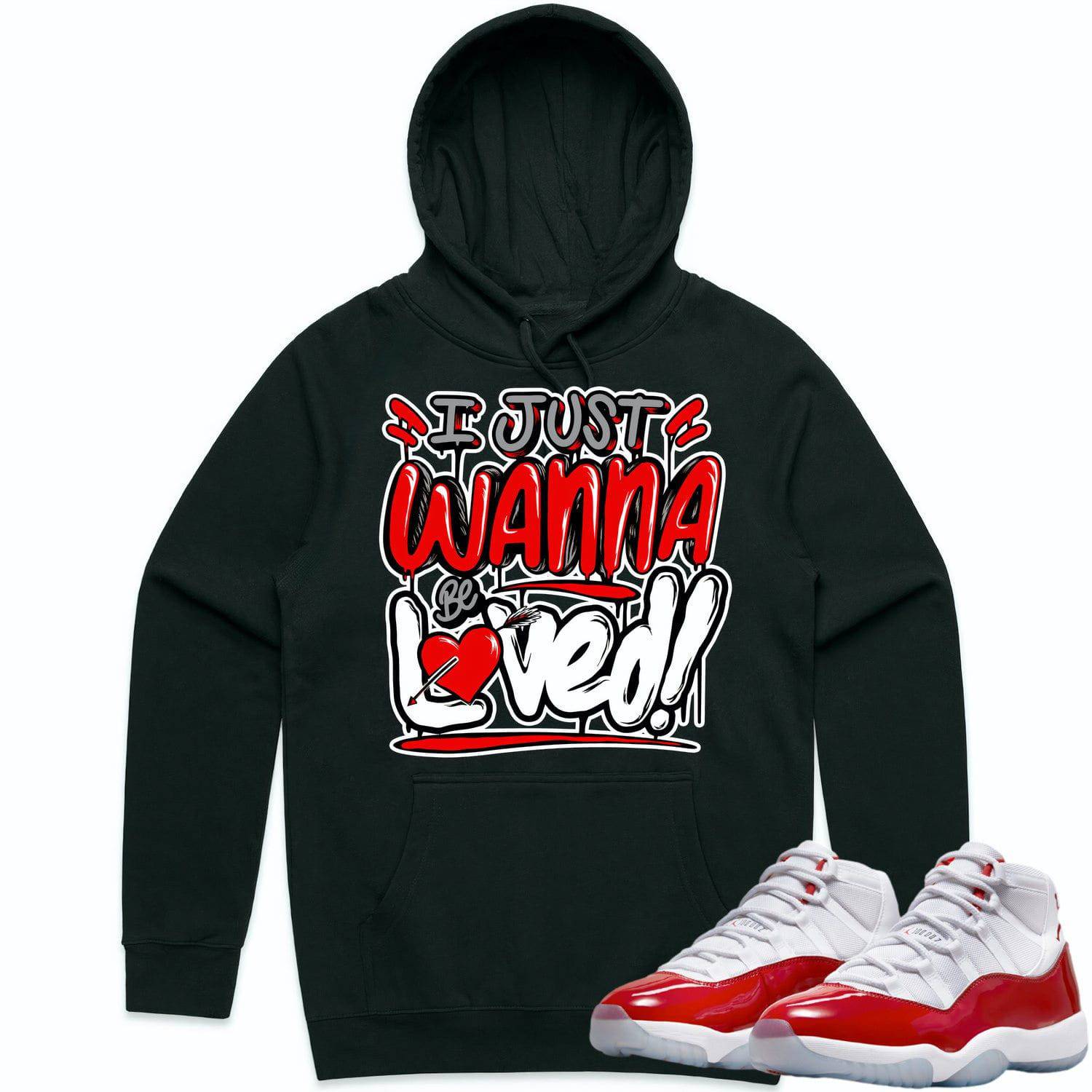 Jordan 11 Cherry 11s Hoodie to Match RED LOVED XGear101