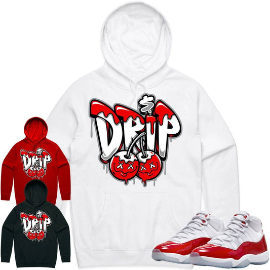 Cherry 11s Hoodie - Jordan Retro 11 Cherry Hoodie - Money Drip