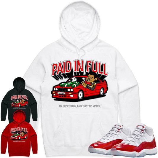 Cherry 11s Hoodie - Jordan Retro 11 Cherry Hoodie - Red Paid